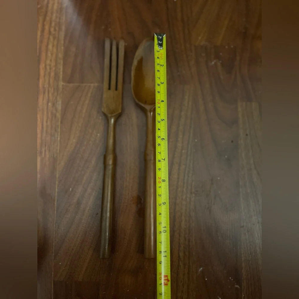 Wooden-like Fork and Spoon Set